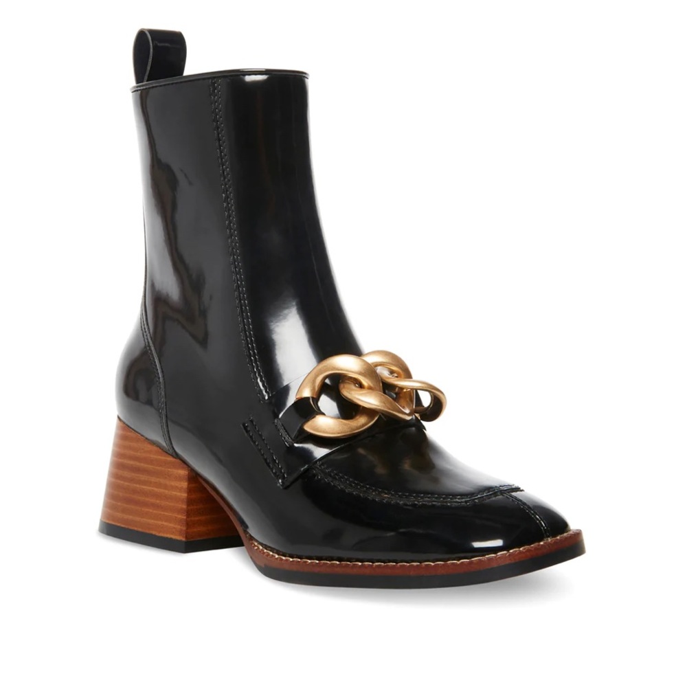Steve Madden LOREEN BLACK Chunky Ankle Boots